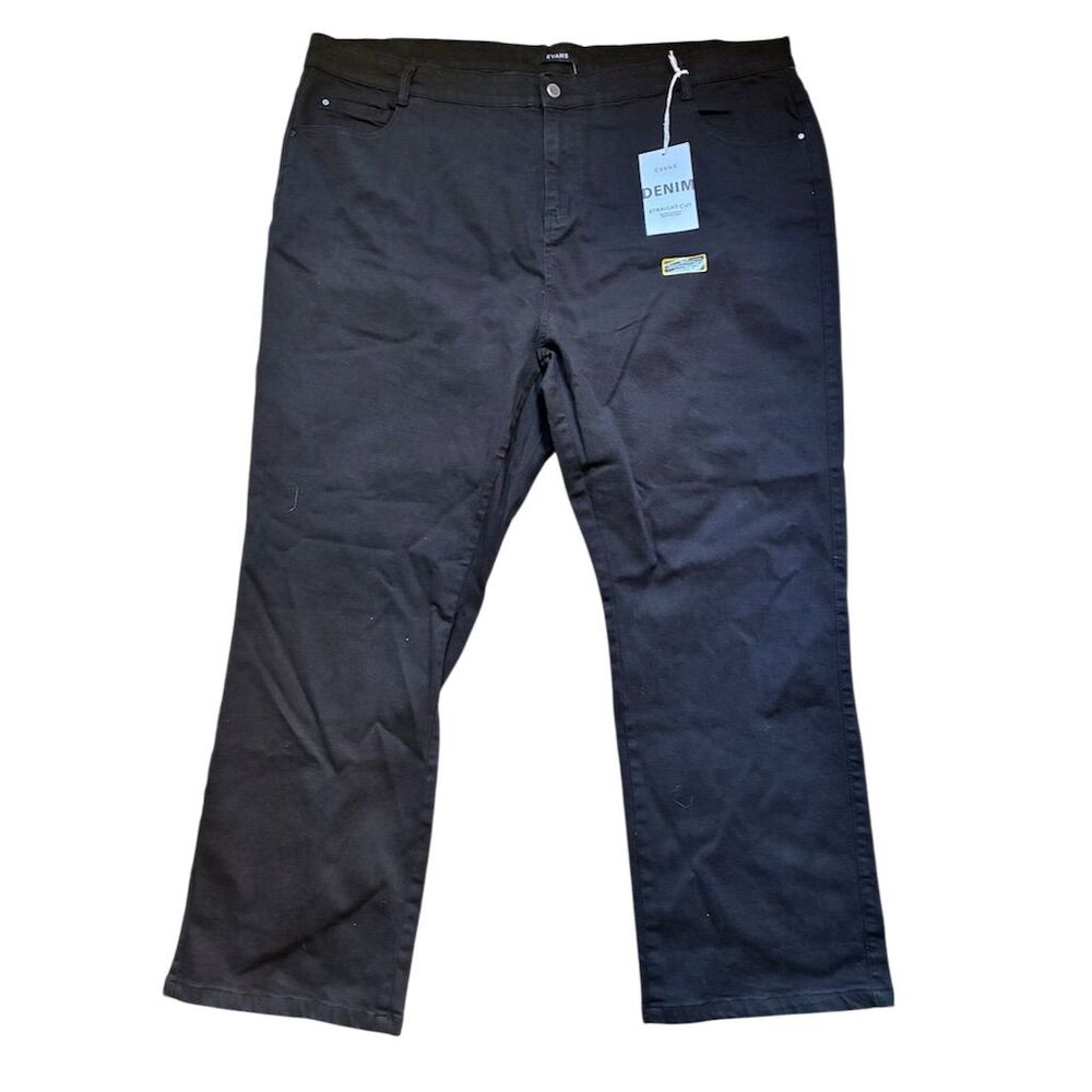 EVANS Women's‎ Black Straight Denim Jeans Size 30